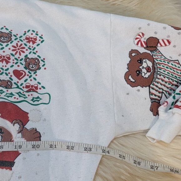 Vintage Teddy Bear Festive Crewneck Sweater Size Small - Picture 3 of 7